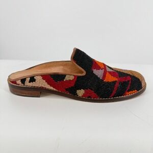 SAO Kilim Mules Mens 41 Multicolor Good Handwoven Turkish Leather Loafers